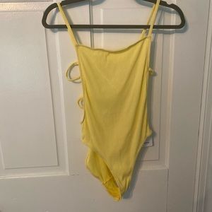 NWT Urban Outfitters Ribbed Yellow Romper